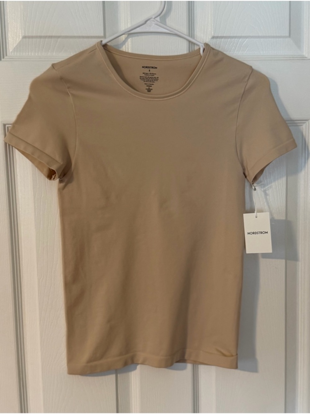 Nordstrom Short Sleeve Crewneck Top in Beige Taupe